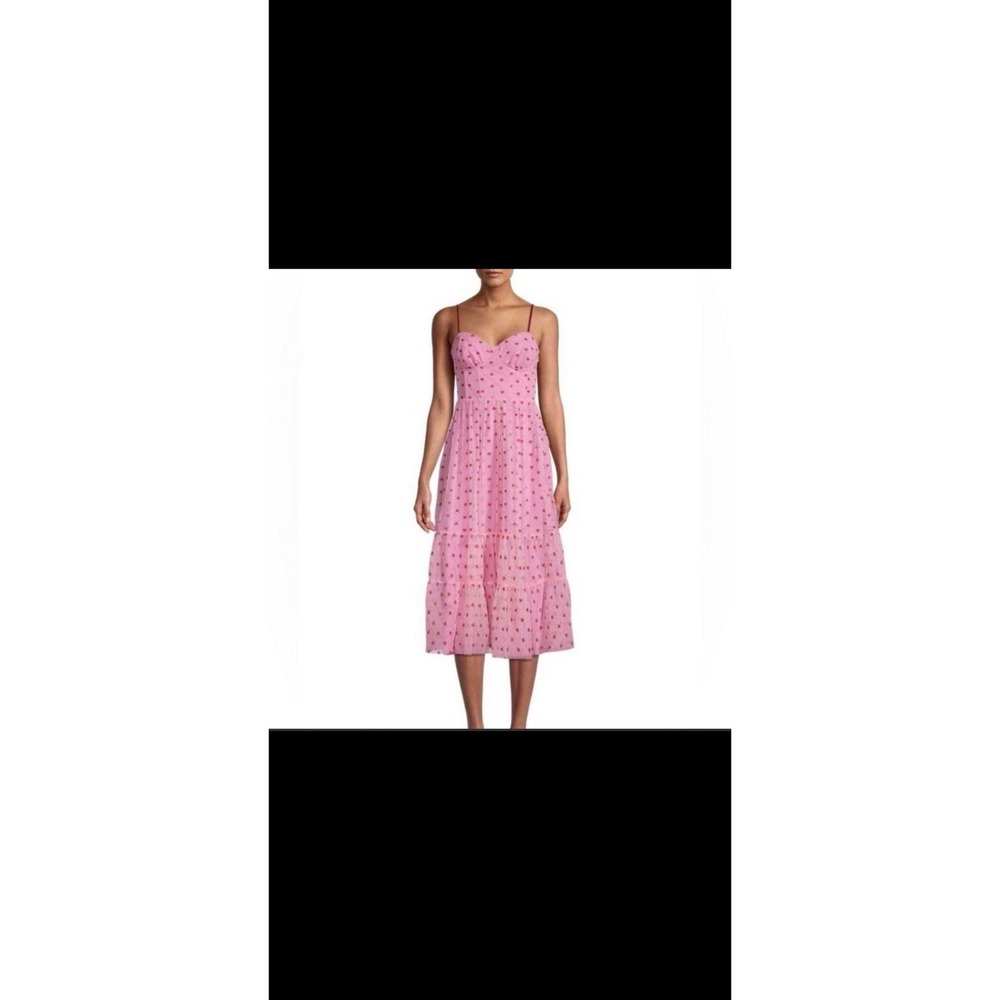 Betsey Johnson size 6 pink dress with hearts